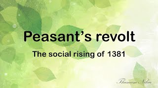 Peasant’s Revolt 1381 Social History of England Explained in Tamil [upl. by Kronfeld47]