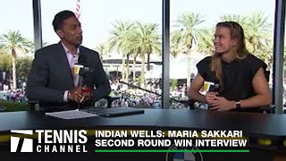 Maria Sakkari Gushes About New Coach David Witt Indian Wells 2R [upl. by Datha201]