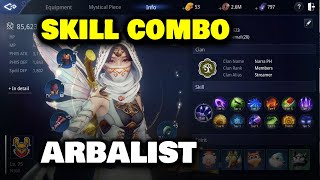 Skill Combo for Arbalist  MIR4 Tagalog [upl. by Demmy]