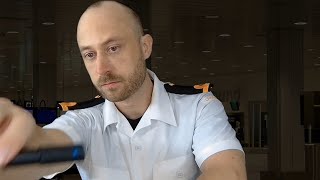 TSA Pat Down  Patting Scanning Bag Check  ASMR [upl. by Ortrud]