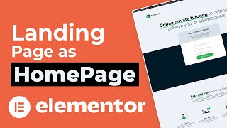 Heres How to Set Elementor Landing Page as Homepage in 5 Simple Steps 2024 [upl. by Drapehs116]