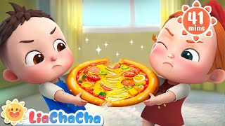 Cutting Pizza Song  EP68  Learn Numbers for Kids  LiaChaCha Nursery Rhymes amp Baby Songs [upl. by Dichy]