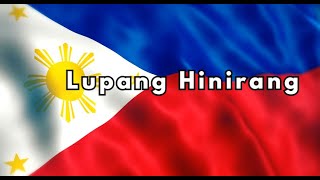 Lupang Hinirang Pambansang Awit Philippine National Anthem Lyrics [upl. by Ennayr]