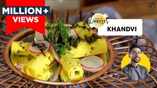 Khandvi Recipe  झटपट खांडवी  20 मिनट में फरसान । How to make Khandvi  Chef Ranveer Brar [upl. by Electra]