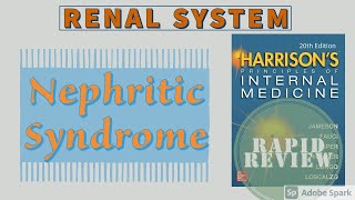 NEPHRITIC SYNDROME  Causes  Pathophysiology  Treatment  Rapid Review  Harrison [upl. by Artied]