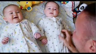 Cute Daddies And Twins Babies Moments  Daddy And Baby Funny Videos Compilation 2019 [upl. by Aicatsanna114]