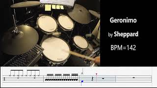 Geronimo  Sheppard  Drum Cover  Shawn Drum Studio [upl. by Ortiz878]