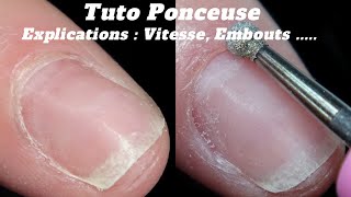 Comment utiliser une ponceuse à onglesCuticulesVitesseEmboutsManucureRoses on the nails [upl. by Levesque]