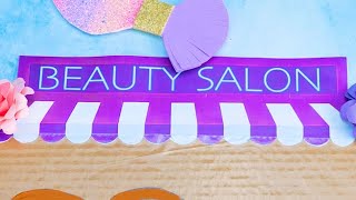 EASY  Salon de beauté DIY en carton 💅 girl craft shorts [upl. by Shem]