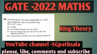 GATE2022 MathematicsMA  Numerical Analysis  Question No 36  Ring Theory [upl. by Barbe]