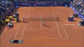 Fabio Fognini Hot Shot Barcelona 2015 vs Nadal [upl. by Durham]