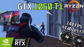 🚀 GTX 1050 Ti · Ryzen 5 5600X · 144 FPS Stable · Performance Mode · Fortnite [upl. by Glynis]