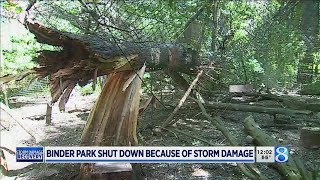 Storm damage closes Binder Park Zoo [upl. by Nelag]