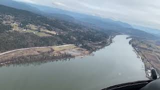 Helicopter flight in a Gazelle over Fraser Valley BC [upl. by Ynavoeg152]