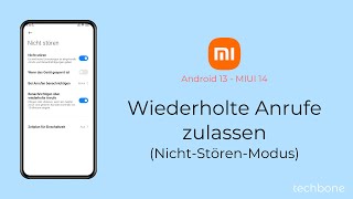 Wiederholte Anrufe zulassen NichtStörenModus  Xiaomi Android 13  MIUI 14 [upl. by Okim72]