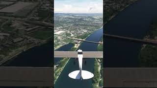 Winningen to Frankfurt in 30 seconds Shorts MicrosoftFlightSimulator MSFS virtualtourism [upl. by Aerbma]