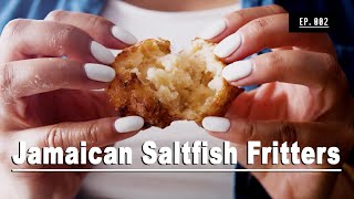 How to Make Jamaican Saltfish Fritters aka Stamp and Go  Recipe Video [upl. by Ahsienyt]