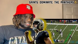 FALCONS FAN REACTS TO THE SAINTS DOMINATING THE PANTHERS l PANTHERS VS SAINTS FULL GAME HIGHLIGHTS [upl. by Valerlan]