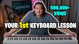 Your 1st Beginner Keyboard Piano Lesson  Getting Started [upl. by Nnyleuqaj]