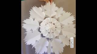 Stern aus Butterbrottüten easy amazing winter diy white tutorial anleitung papercraft short [upl. by Hsemar]