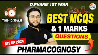 Pharmacognosy  Best 1 Marks Questions  D Pharma 1st Year  pharmacognosy pharmacyindialive [upl. by Yks]