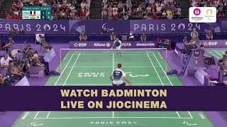 lightningfast reflexes from Tarun Dhillon  Paralympics Badminton Highlights  JioCinema [upl. by Rede]