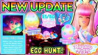 NATURE FAIRY CLASS OUT NOW IN ROYALE HIGH EGG HUNT 10 New Accessories amp Gameplay Changes ROBLOX [upl. by Leinad757]