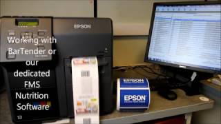 EPSON C7500 FOOD NUTRITION LABEL PRINTER  KTEC GROUP UK [upl. by Notgnillew81]