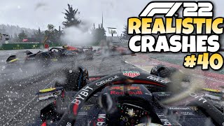 F1 22 REALISTIC CRASHES 40 [upl. by Earas]