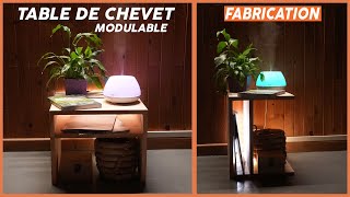 Comment fabriquer une table de chevet modulable en 20 minutes  Tutoriel bois [upl. by Socem347]