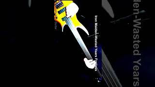 Fretted VS Fretless  Wasted Years  Iron Maiden basicallybassguitar ironmaiden [upl. by Ahsimak]