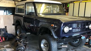 66 Bronco lift kit install [upl. by Elleinnad]