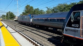 Amtrak overtakes departing NJTBridge plates [upl. by Tati]