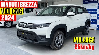 New Maruti Brezza Vxi CNG 2024 Model  Detailed Review ✅ [upl. by Itsrejk]