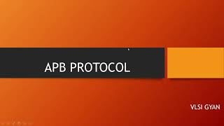 APB PROTOCOL [upl. by Sadinoel]