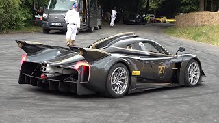 Pagani Huayra R SCREAMING V12 SOUNDS  Goodwood Festival of Speed [upl. by Llecrup945]