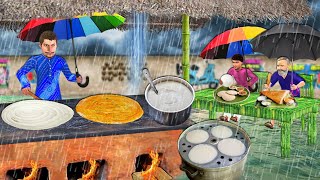 Garib Ki Bamboo Jhopdi Breakfast Recipes Centre Barish Mei Street Food Hindi Kahaniya Moral Stories [upl. by Ventre]