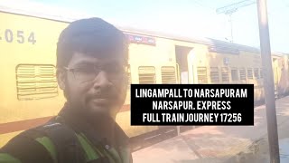 17256 Lingampally To NARSAPURAM Narsapur Express General coach journey [upl. by Thursby]