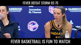 Lexie Hull Says Indiana Fever Basketball Is Fun To Watch indianafever [upl. by Herring]