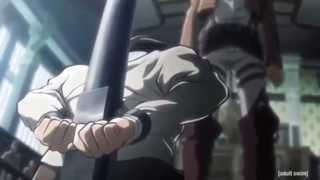 Attack On Titan  Levi Beating The Shit Out Of Eren EnglishHD [upl. by Jowett]