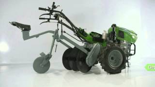 Mini Power Tiller and Cultivator with Plough – Kmwagricom [upl. by Adav]