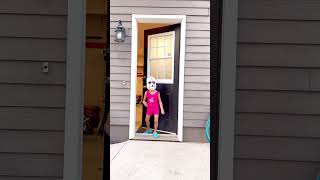 scary door prank 👹🤣👶🏻❤️👧🏻✅🌈🚀😱 [upl. by Amias]