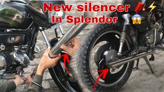 New silencer for Splendor ❤️✅ first in Splendor [upl. by Gordon642]