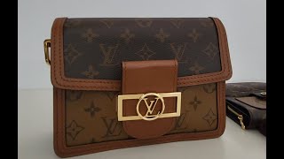 Louis Vuitton Mini Dauphine Bag Review What fits pros and cons tear and wear [upl. by Eelrehpotsirhc]