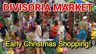 DIVISORIA MARKET 2023  Early CHRISTMAS WALK at the Biggest Street Market in Manila Philippines [upl. by Yerdna]