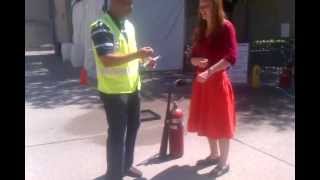 Extinguishing a Gasoline Fire with a CO2 Fire Extinguisher [upl. by Attekahs]