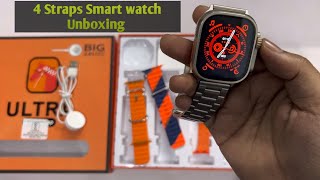 4 in 1 straps smart watch Ultra unboxing and full Details [upl. by Ainoloppa]