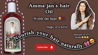 My favourite hair oil ✨  Amma jans hair oil Haircare 🎀✨ [upl. by Elletsyrc]