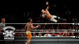 Ricochet makes a stunning leap over the top rope to topple Velveteen Dream NXT TakeOver Chicago II [upl. by Nonnaihr]