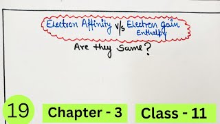 Electron Affinity  Electron gain enthalpy  Are they same  Class 11 chemistry chapter 3 [upl. by Espy474]